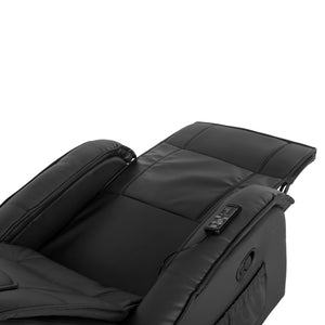 ΠΟΛΥΘΡΟΝΑ RELAX ΜΕ ΜΗΧΑΝΙΣΜΟ MASSAGE ROCCA HM0026.01 PU ΜΑΥΡΟ 88x90x80 εκ. - Pakobazaar