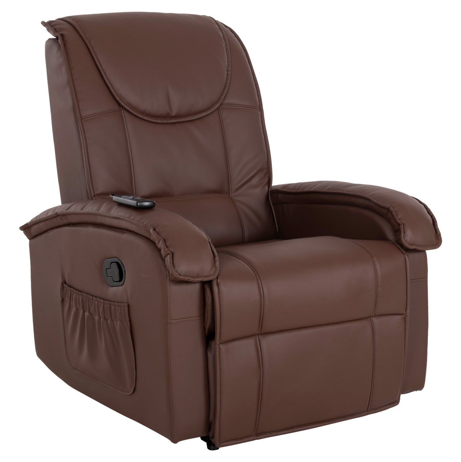 ΠΟΛΥΘΡΟΝΑ RELAX ΜΕ ΜΗΧΑΝΙΣΜΟ MASSAGE ROCCA HM0026.03 PU ΚΑΦΕ ΣΚΟΥΡΟ 80x96x97 εκ. - Pakobazaar