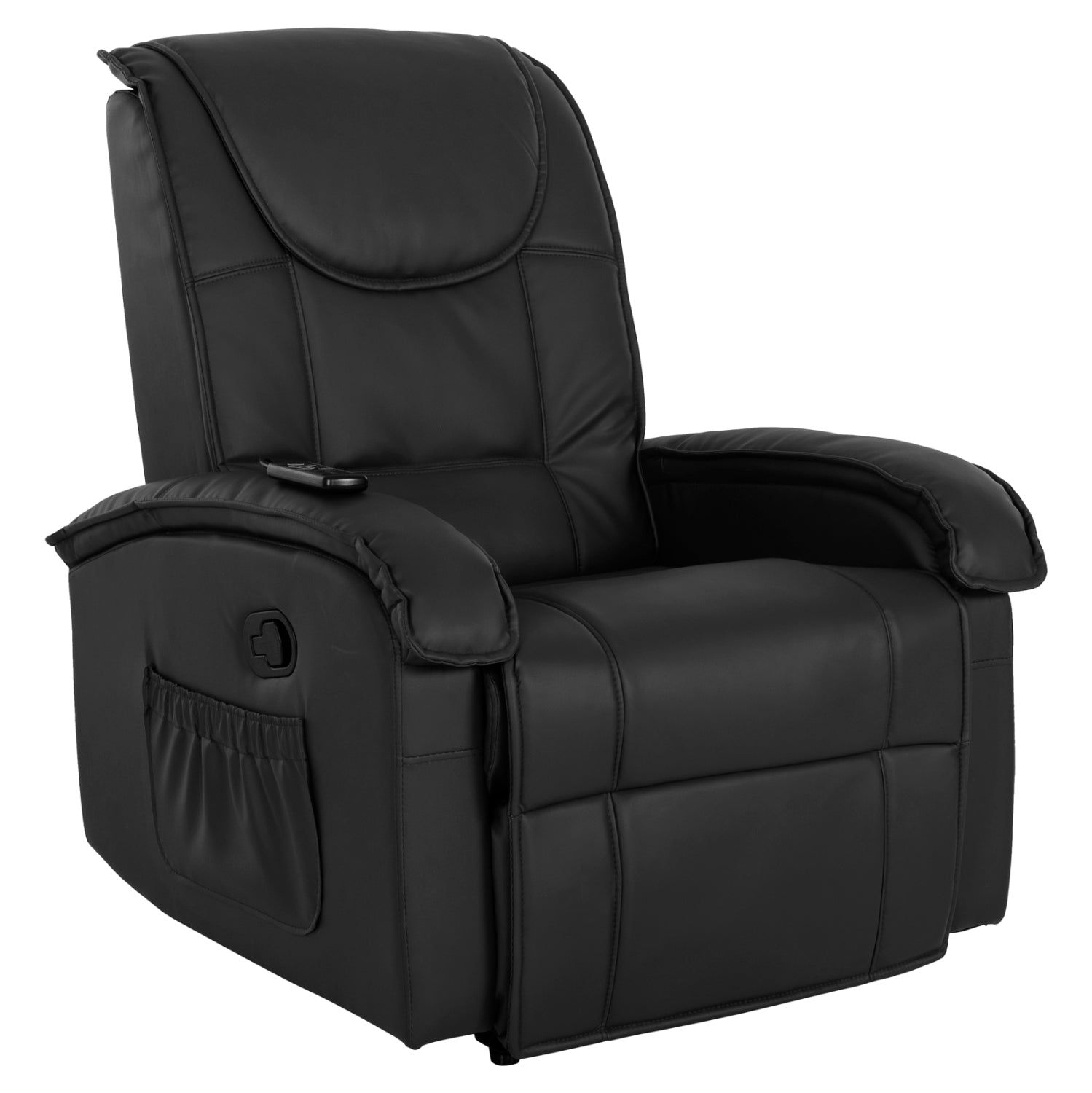 ΠΟΛΥΘΡΟΝΑ RELAX ΜΕ ΜΗΧΑΝΙΣΜΟ MASSAGE ROCCA HM0026.01 PU ΜΑΥΡΟ 88x90x80 εκ. - Pakobazaar
