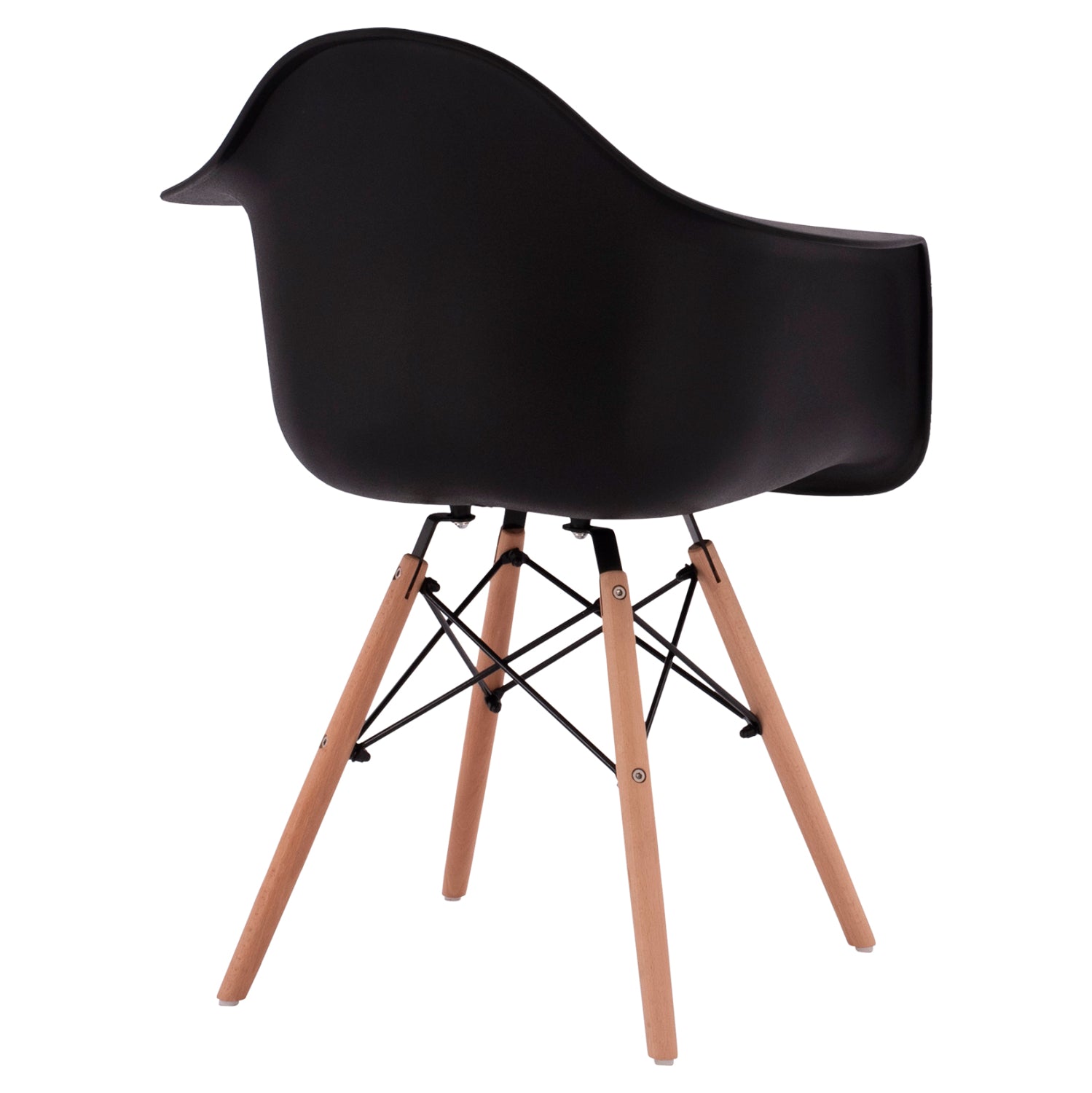 ΠΟΛΥΘΡΟΝΑ ΜΕ ΞΥΛΙΝΑ ΠΟΔΙΑ & ΚΑΘΙΣΜΑ ΜΑΥΡΟ MIRTO HM005.02  64x60x81 εκ. - Pakobazaar