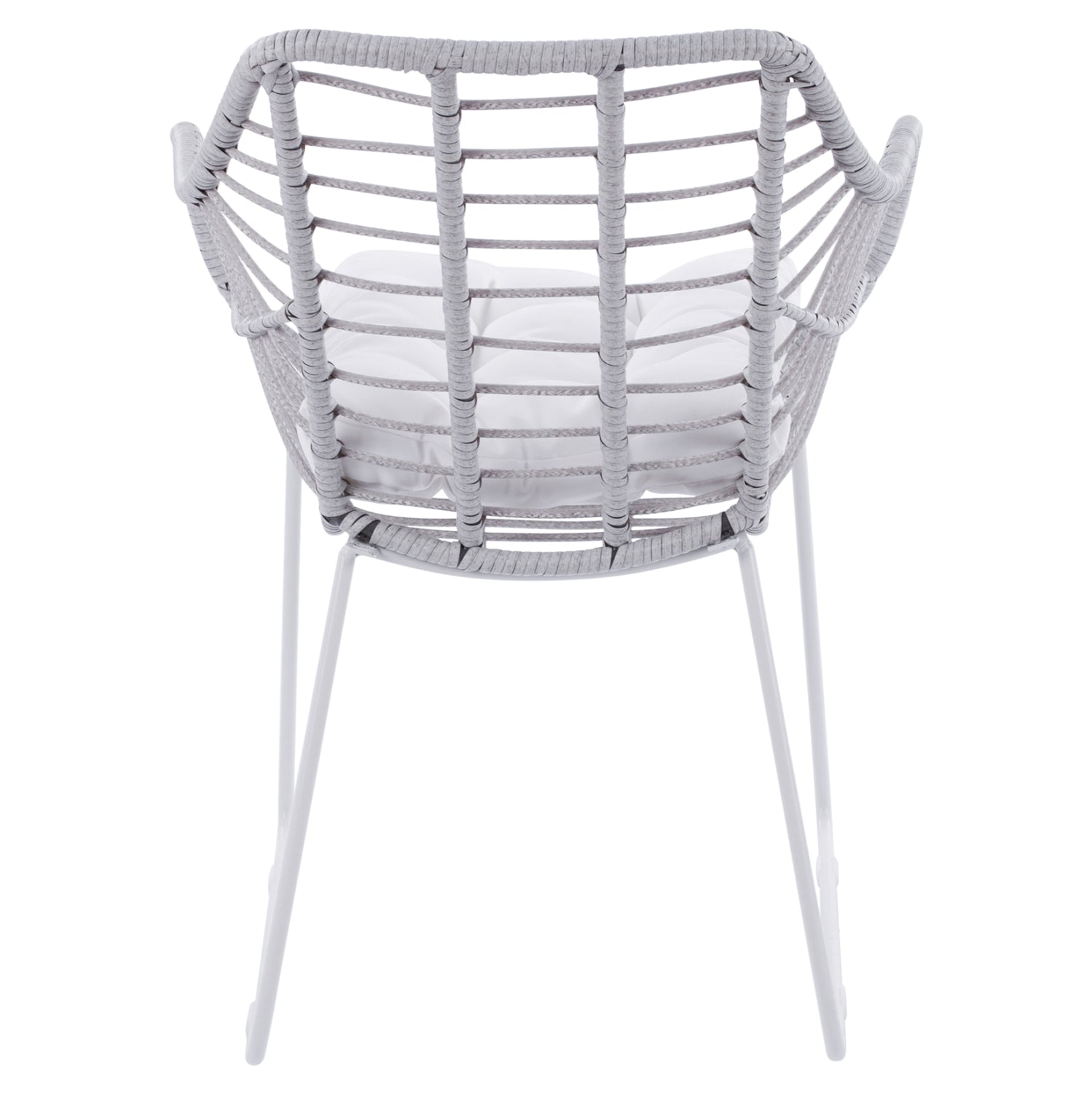 ΠΟΛΥΘΡΟΝΑ ΜΕΤΑΛΛΙΚΗ RADLEY ΑΣΠΡΟ ΜΑΤ & ΓΚΡΙ WICKER HM5300.02 - Pakobazaar