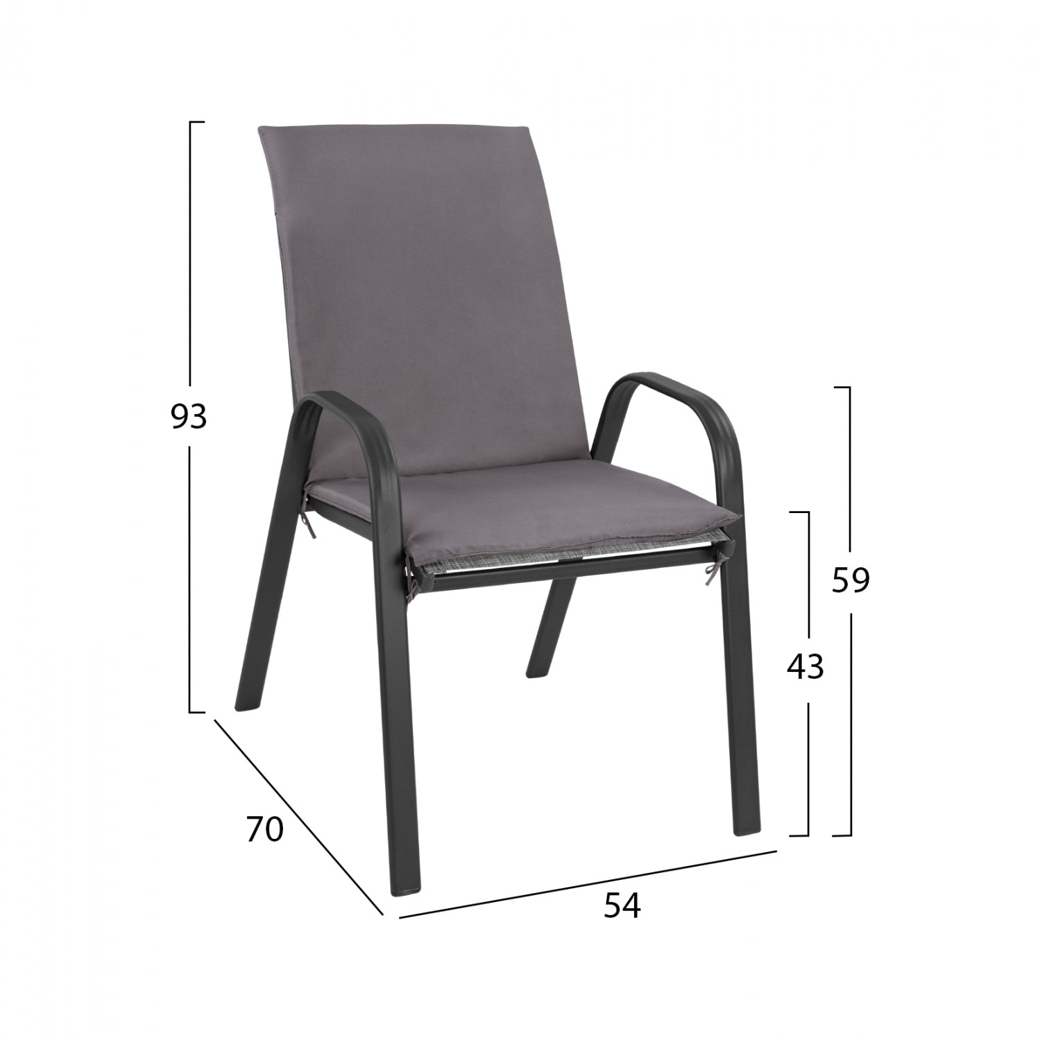 ΠΟΛΥΘΡΟΝΑ LEON ΜΕΤΑΛΛΙΚΗ ΓΚΡΙ ME ΓΚΡΙ ΜΑΞΙΛΑΡΙ HM10573.01 54x70x93 cm. - Pakobazaar