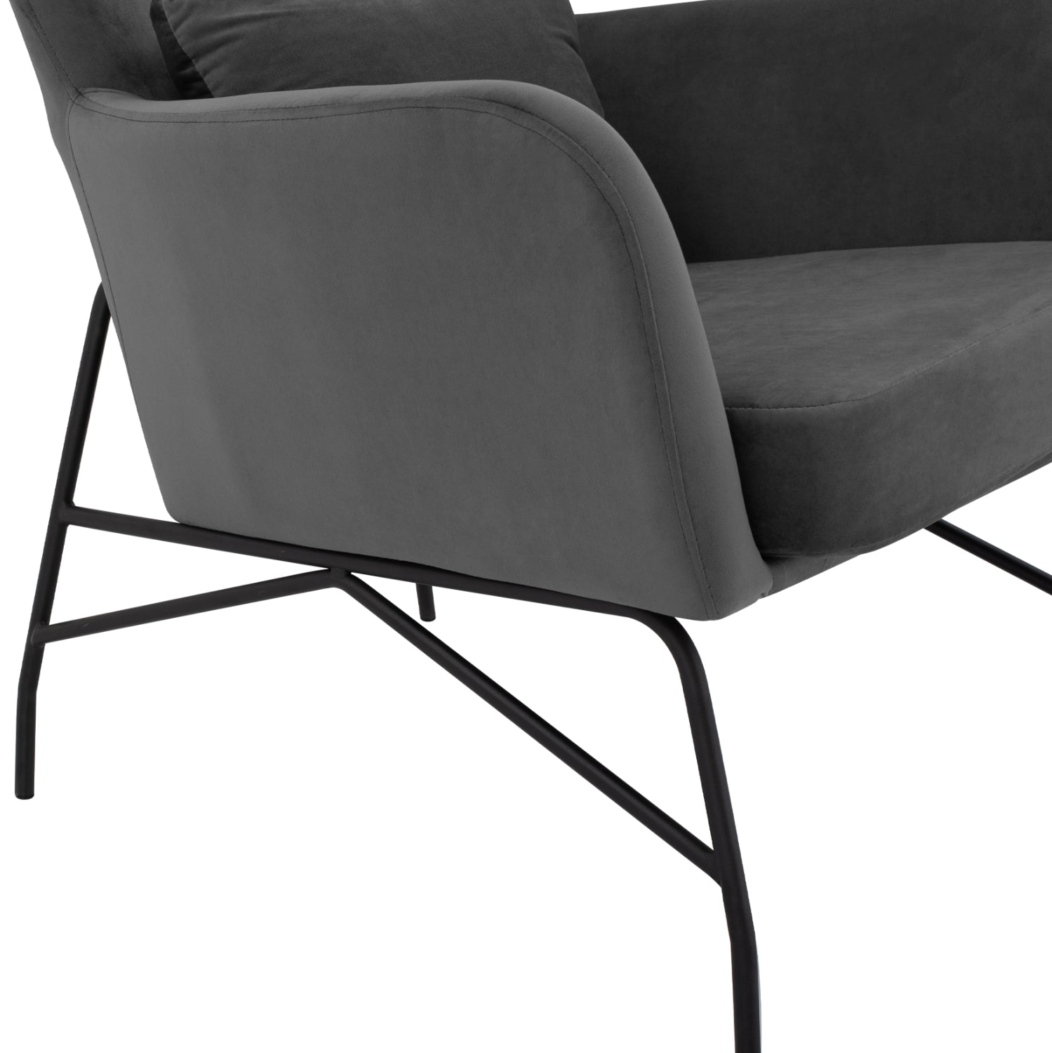 ΠΟΛΥΘΡΟΝΑ ΜΠΕΡΖΕΡΑ ΒΕΛΟΥΔΟ ΓΚΡΙ ΜΕ ΜΕΤΑΛΛΙΚΟ ΜΑΥΡΟ ΠΟΔΙ HM8721.01 - Pakobazaar