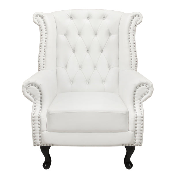 ΠΟΛΥΘΡΟΝΑ-ΜΠΕΡΖΕΡΑ T.CHESTERFIELD POLINA HM0053.02 PU ΛΕΥΚΟ ΜΑΤ 83x75x107Yεκ. - Pakobazaar