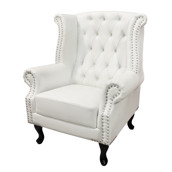 ΠΟΛΥΘΡΟΝΑ-ΜΠΕΡΖΕΡΑ T.CHESTERFIELD POLINA HM0053.02 PU ΛΕΥΚΟ ΜΑΤ 83x75x107Yεκ. - Pakobazaar