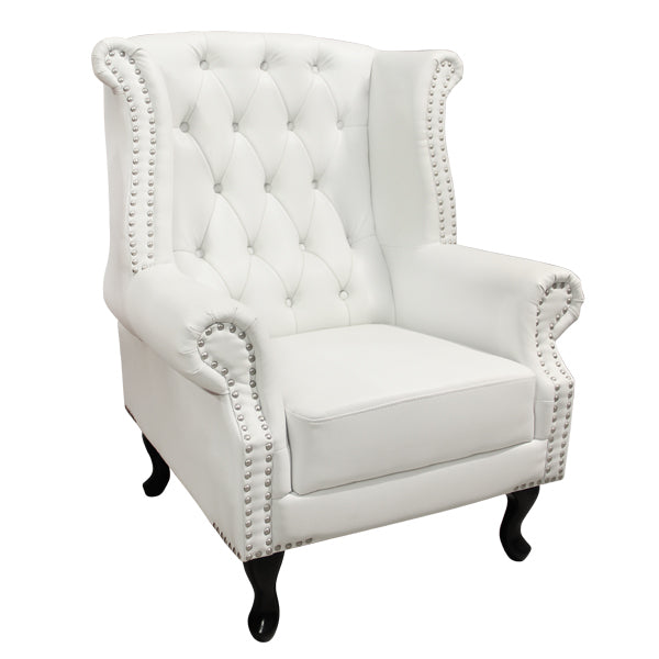 ΠΟΛΥΘΡΟΝΑ-ΜΠΕΡΖΕΡΑ T.CHESTERFIELD POLINA HM0053.02 PU ΛΕΥΚΟ ΜΑΤ 83x75x107Yεκ. - Pakobazaar