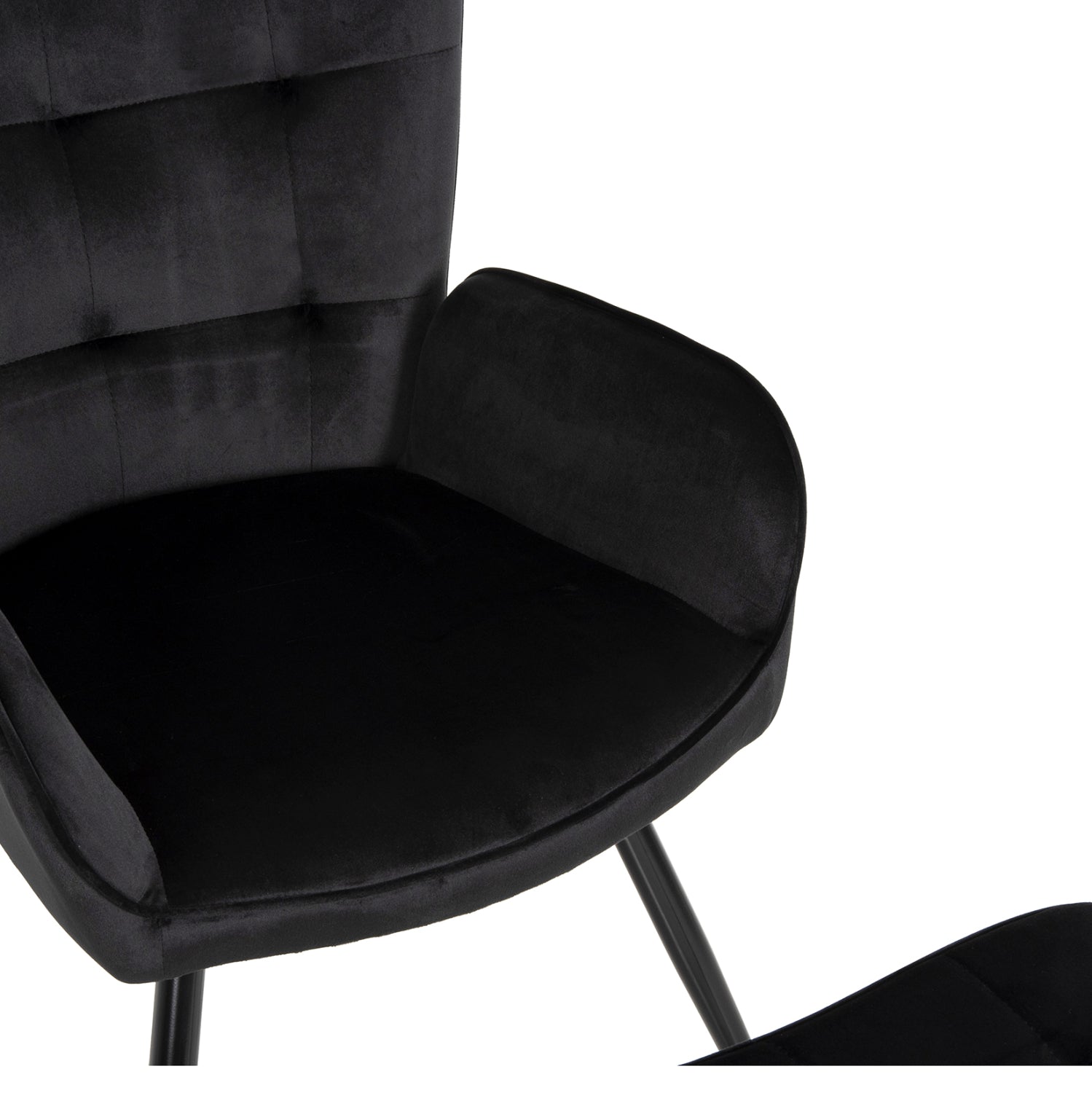 ΠΟΛΥΘΡΟΝΑ ΜΠΕΡΖΕΡΑ CRAWLEY ΜΕ ΥΠΟΠΟΔΙΟ HM8918.04 ΜΑΥΡΟ ΒΕΛΟΥΔΟ 70x57x103Y εκ. - Pakobazaar