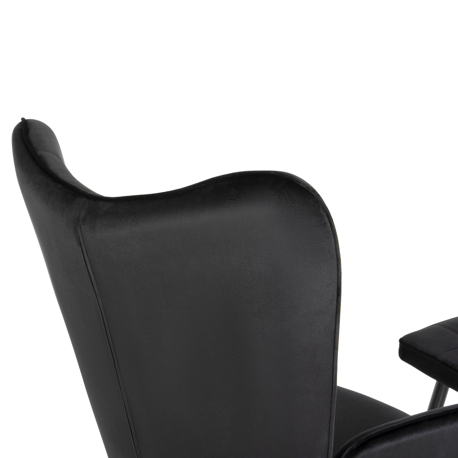 ΠΟΛΥΘΡΟΝΑ ΜΠΕΡΖΕΡΑ CRAWLEY ΜΕ ΥΠΟΠΟΔΙΟ HM8918.04 ΜΑΥΡΟ ΒΕΛΟΥΔΟ 70x57x103Y εκ. - Pakobazaar
