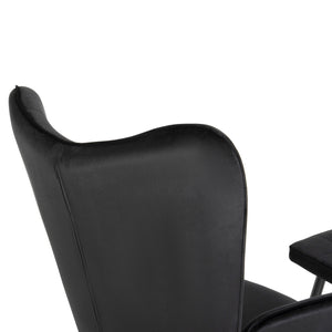 ΠΟΛΥΘΡΟΝΑ ΜΠΕΡΖΕΡΑ CRAWLEY ΜΕ ΥΠΟΠΟΔΙΟ HM8918.04 ΜΑΥΡΟ ΒΕΛΟΥΔΟ 70x57x103Y εκ. - Pakobazaar