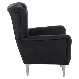 ΠΟΛΥΘΡΟΝΑ ΜΠΕΡΖΕΡΑ Τ. CHESTERFIELD ΣΕ ΧΡΩΜΑ ΜΑΥΡΟ HM9217.01 87x88x100 εκ. - Pakobazaar