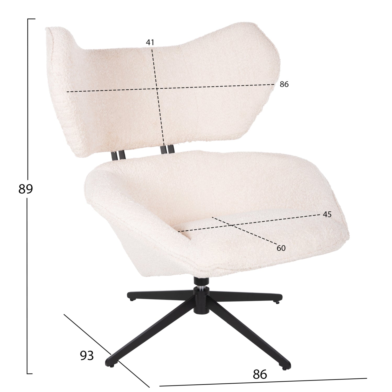 ΠΟΛΥΘΡΟΝΑ ΠΕΡΙΣΤΡΕΦΟΜΕΝΗ BRYLL HM9597.06 ΕΚΡΟΥ ΜΠΟΥΚΛΕ-ΜΑΥΡΗ ΒΑΣΗ 86x90x97Υεκ. - Pakobazaar