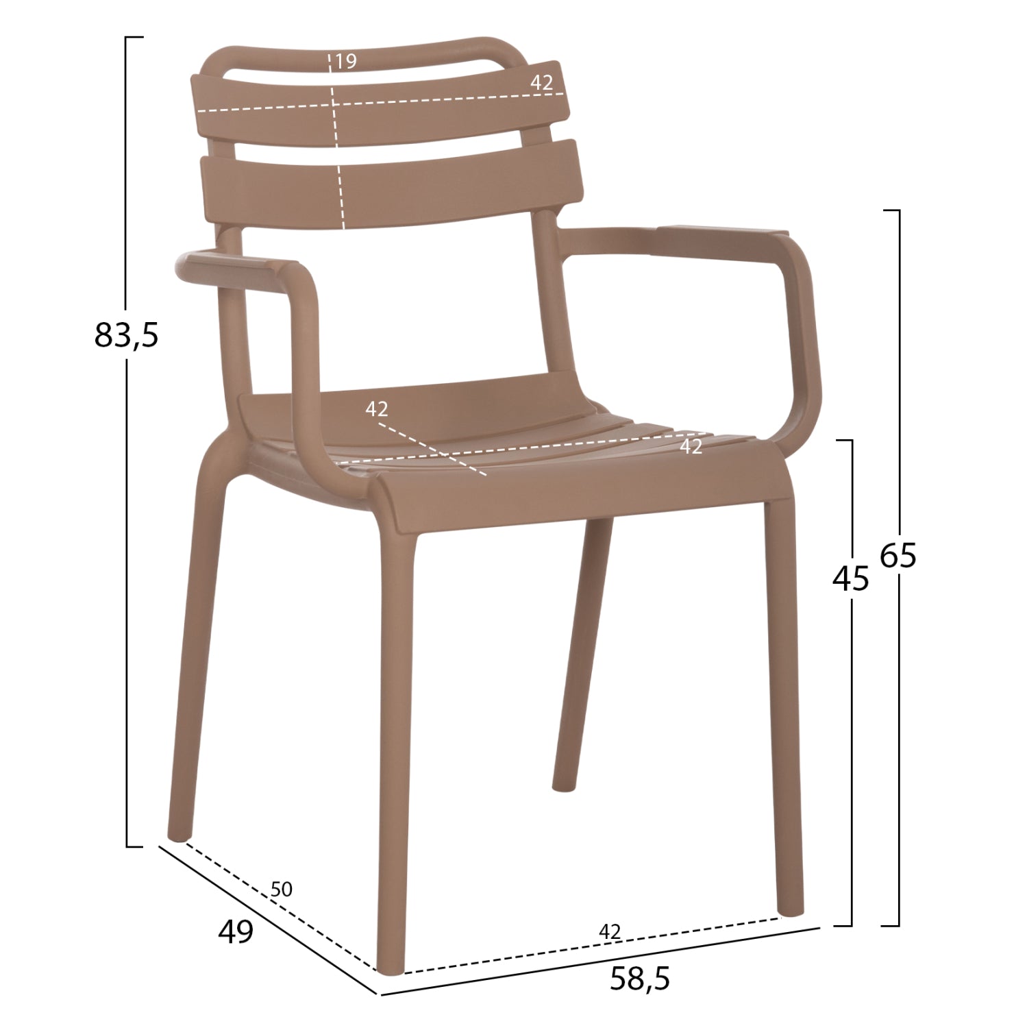 ΠΟΛΥΘΡΟΝΑ ΠΟΛΥΠΡΟΠΥΛΕΝΙΟΥ PHILLY HM6123.06 ΜΠΕΖ 58,5x49x83,5Υεκ. - Pakobazaar