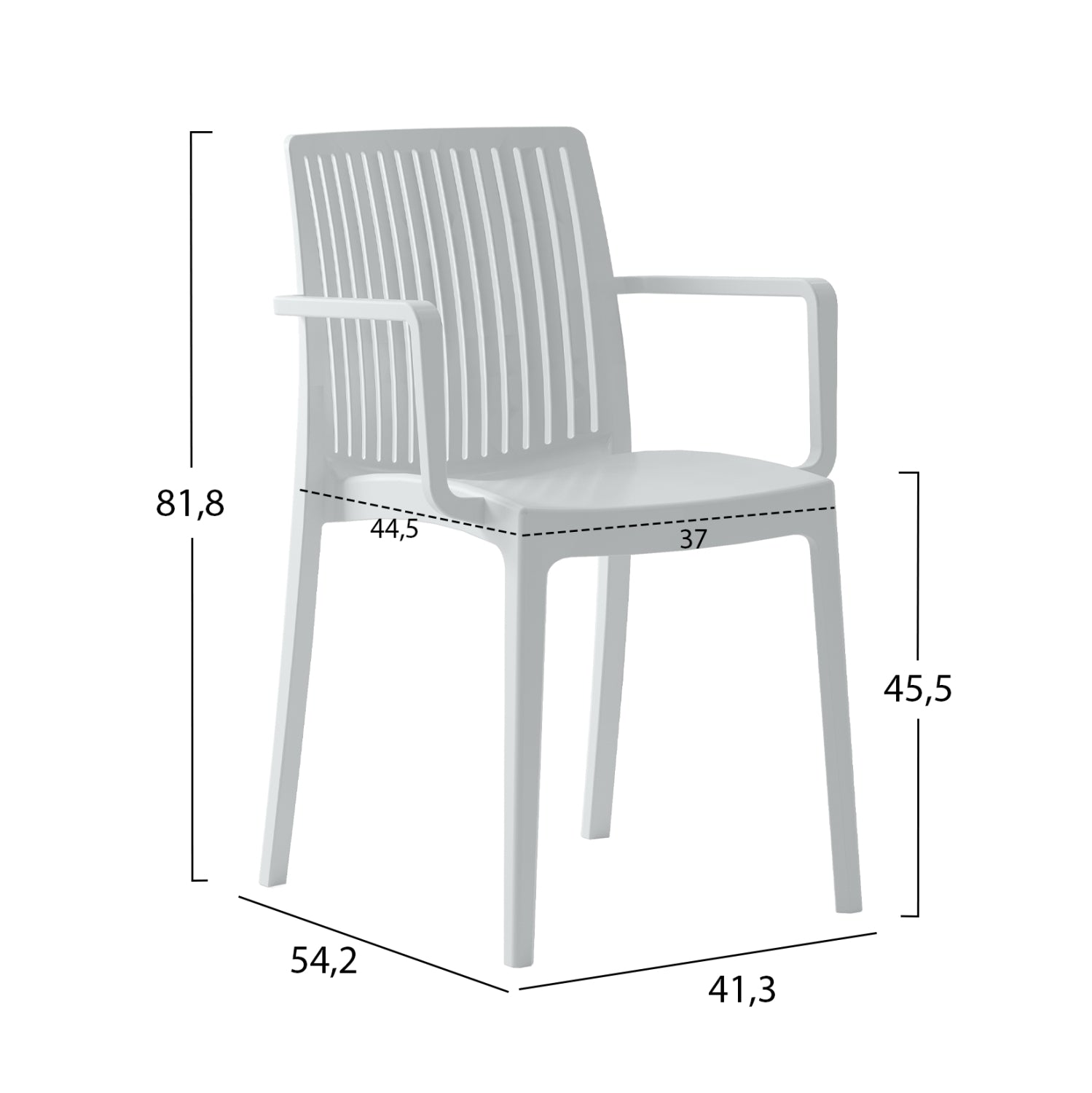 ΠΟΛΥΘΡΟΝΑ ΠΟΛΥΠΡΟΠΥΛΕΝΙΟΥ IDA HM6127.01 ΛΕΥΚΗ 53x50x82Υεκ. - Pakobazaar