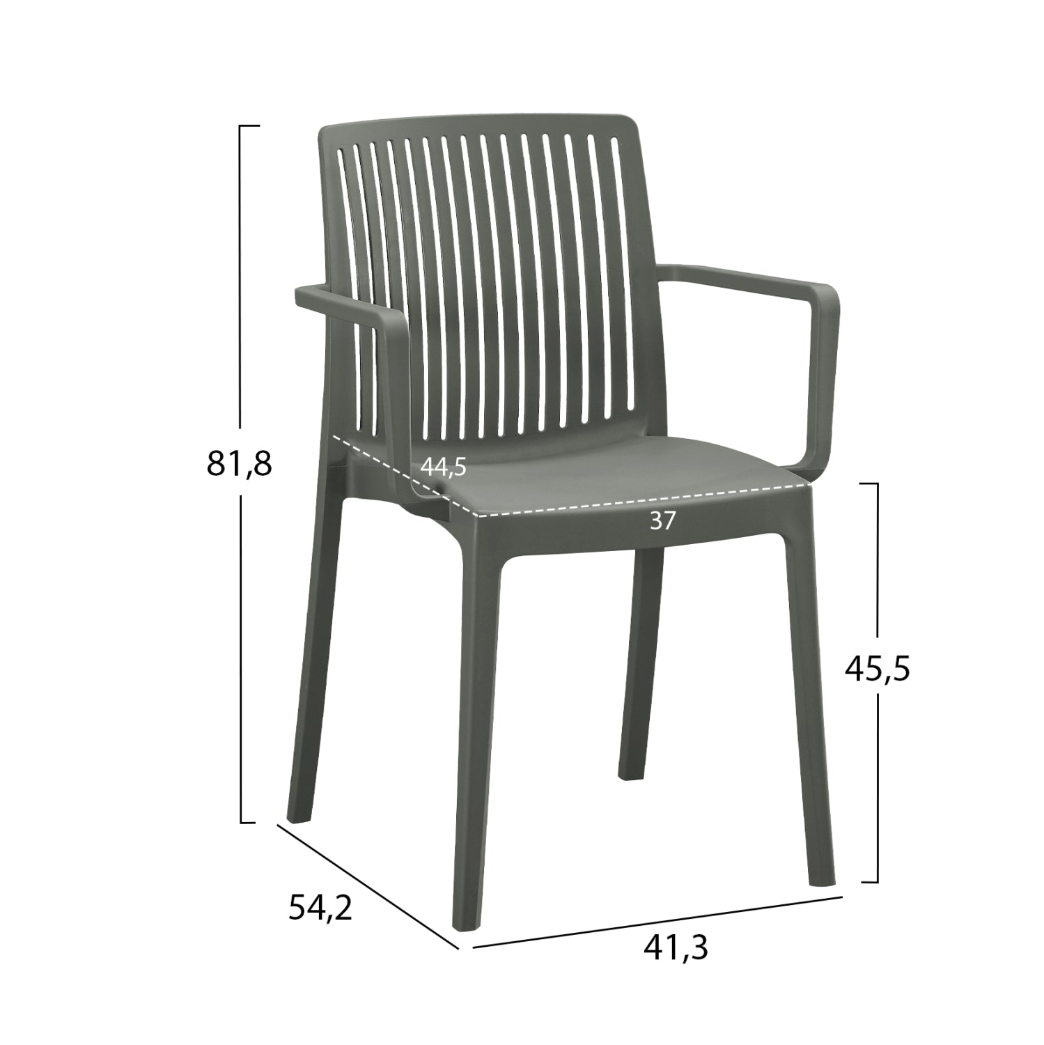 ΠΟΛΥΘΡΟΝΑ ΠΟΛΥΠΡΟΠΥΛΕΝΙΟΥ IDA HM6127.04 DARK OLIVE 53x50x82Υεκ. - Pakobazaar