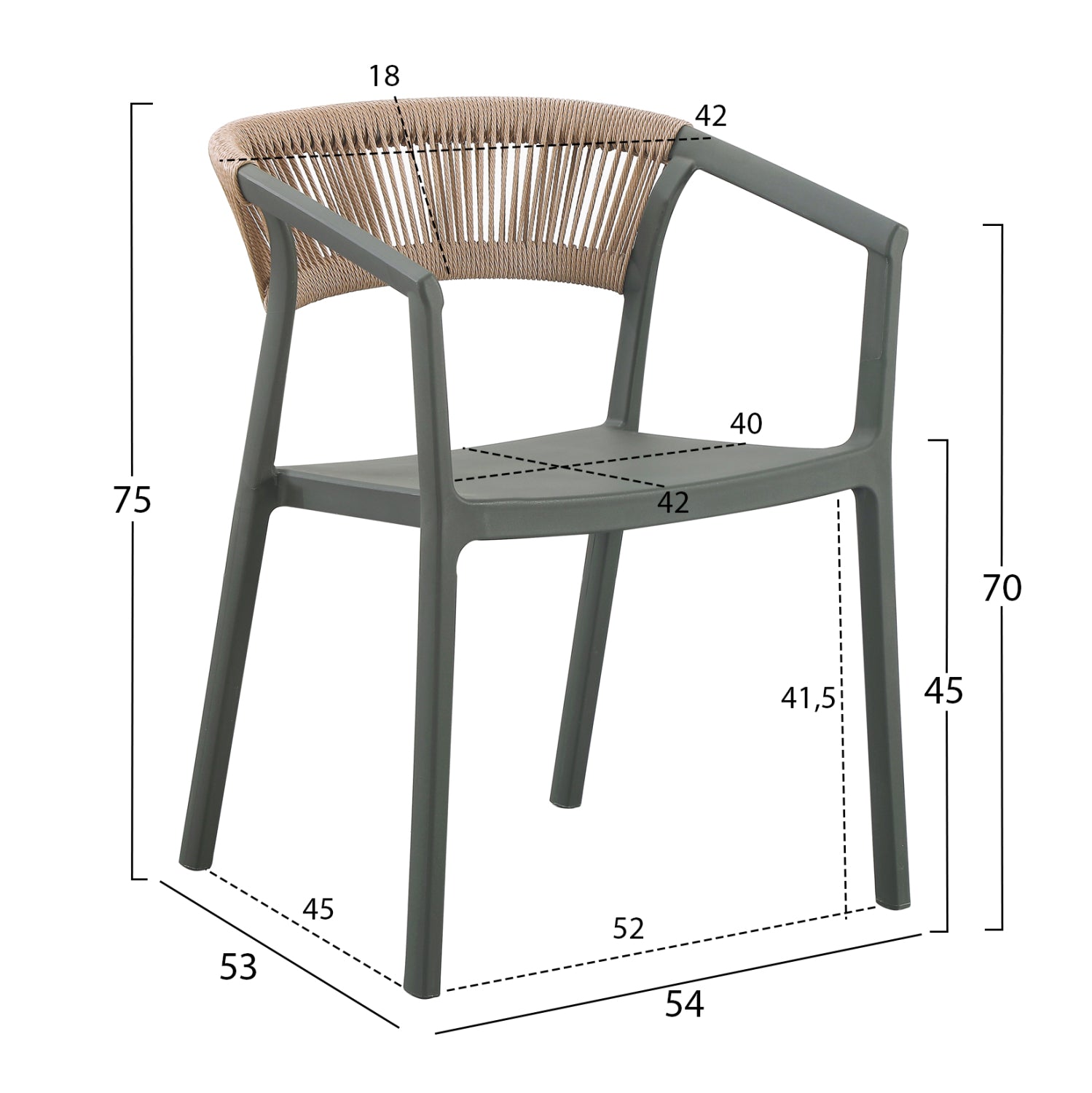 ΠΟΛΥΘΡΟΝΑ ΠΟΛΥΠΡΟΠΥΛΕΝΙΟΥ BOGI HM6240.05 OLIVE GREEN--P.P. ΜΠΕΖ ΣΧΟΙΝΙ 56,5x53x80Υεκ - Pakobazaar