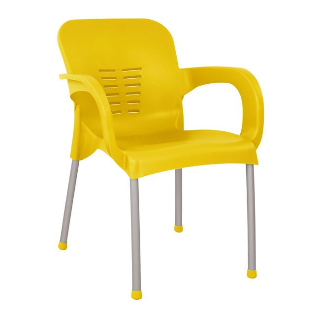 ΠΟΛΥΘΡΟΝΑ ΠΟΛΥΠΡΟΠΥΛΕΝΙΟΥ KAREK HM5592.09 ΧΡΩΜΑ ΚΙΤΡΙΝΟ ΜΕ ΠΟΔΙ ΑΛΟΥΜΙΝΙΟΥ 59x58x81Y - Pakobazaar