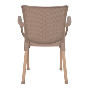 ΠΟΛΥΘΡΟΝΑ ΠΟΛΥΠΡΟΠΥΛΕΝΙΟΥ RATTAN ΠΟΔΙ ALU HM5591.02 ΚΑΠΟΥΤΣΙΝΟ 60x60x82 cm - Pakobazaar