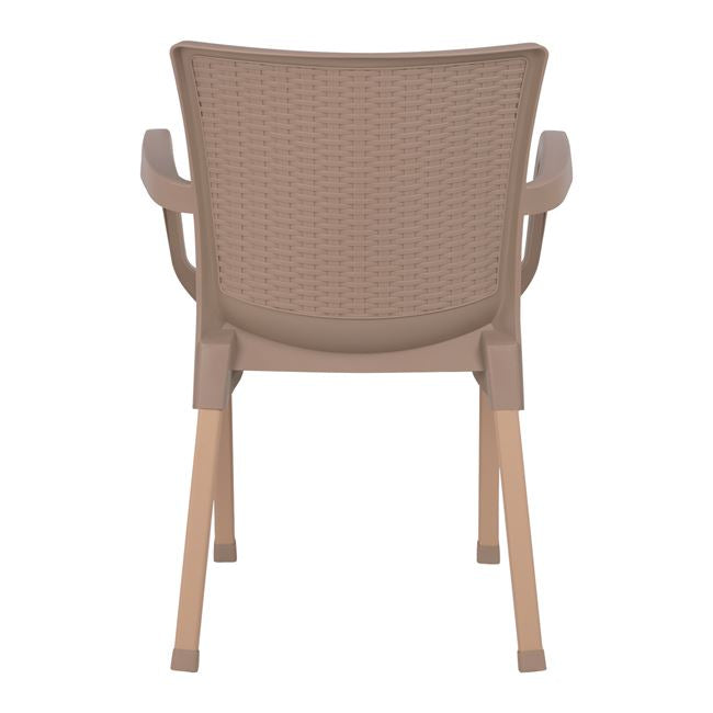 ΠΟΛΥΘΡΟΝΑ ΠΟΛΥΠΡΟΠΥΛΕΝΙΟΥ RATTAN ΠΟΔΙ ALU HM5591.02 ΚΑΠΟΥΤΣΙΝΟ 60x60x82 cm - Pakobazaar