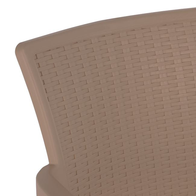ΠΟΛΥΘΡΟΝΑ ΠΟΛΥΠΡΟΠΥΛΕΝΙΟΥ RATTAN ΠΟΔΙ ALU HM5591.02 ΚΑΠΟΥΤΣΙΝΟ 60x60x82 cm - Pakobazaar