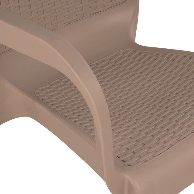 ΠΟΛΥΘΡΟΝΑ ΠΟΛΥΠΡΟΠΥΛΕΝΙΟΥ RATTAN ΠΟΔΙ ALU HM5591.02 ΚΑΠΟΥΤΣΙΝΟ 60x60x82 cm - Pakobazaar