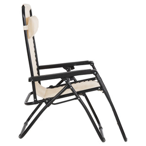ΠΟΛΥΘΡΟΝΑ RELAX COMPANION HM5095.12 ΜΠΕΖ TEXTILENE-ΜΑΥΡΟ ΜΕΤΑΛΛΟ 67x145x110Υεκ. - Pakobazaar