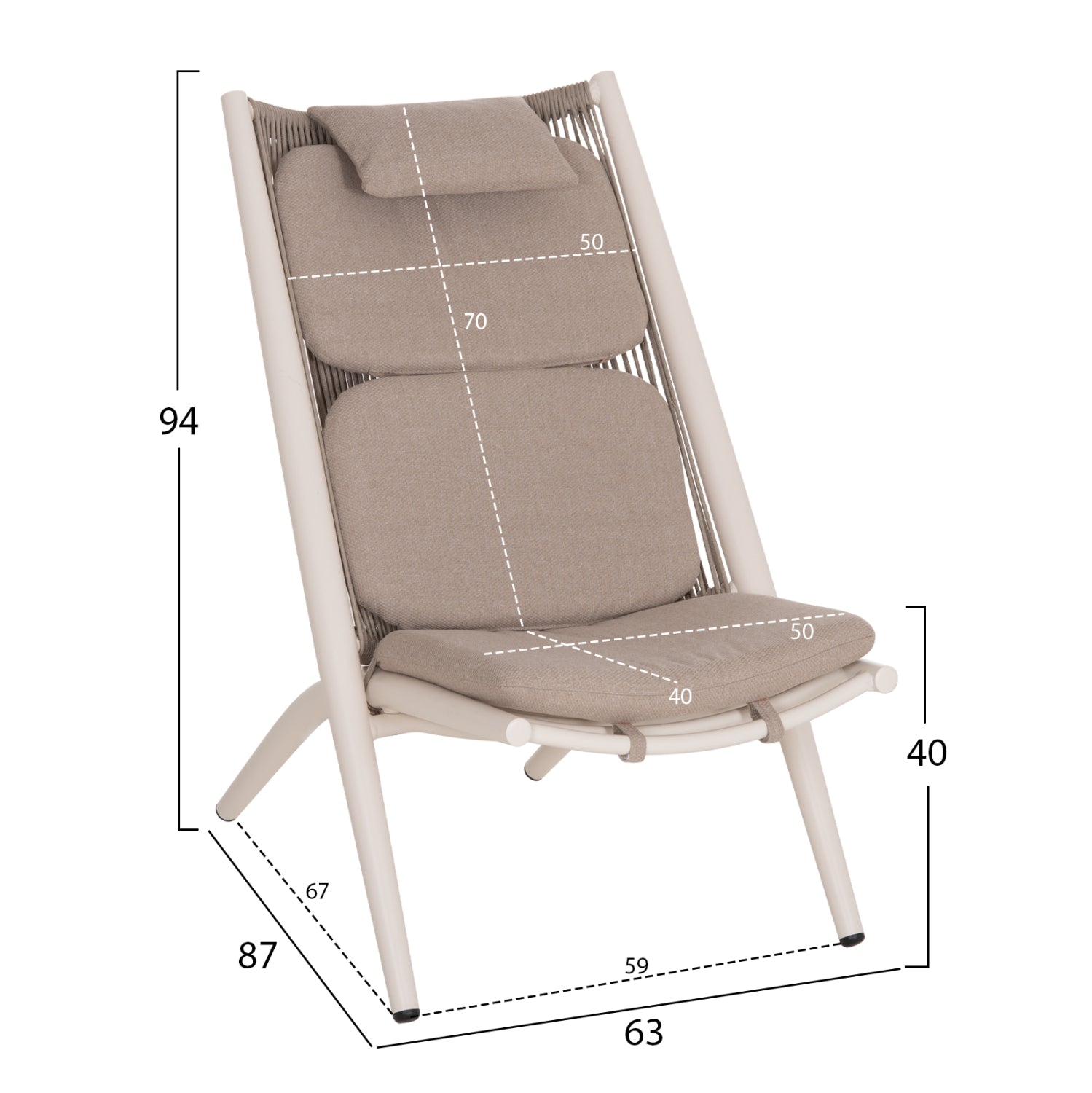 ΠΟΛΥΘΡΟΝΑ RELAX REMUS HM6642.02 ΑΛΟΥΜΙΝΙΟ ΛΕΥΚΟ-ΣΧΟΙΝΙ OLEFIN ΜΠΕΖ 63x87x94Υεκ.
