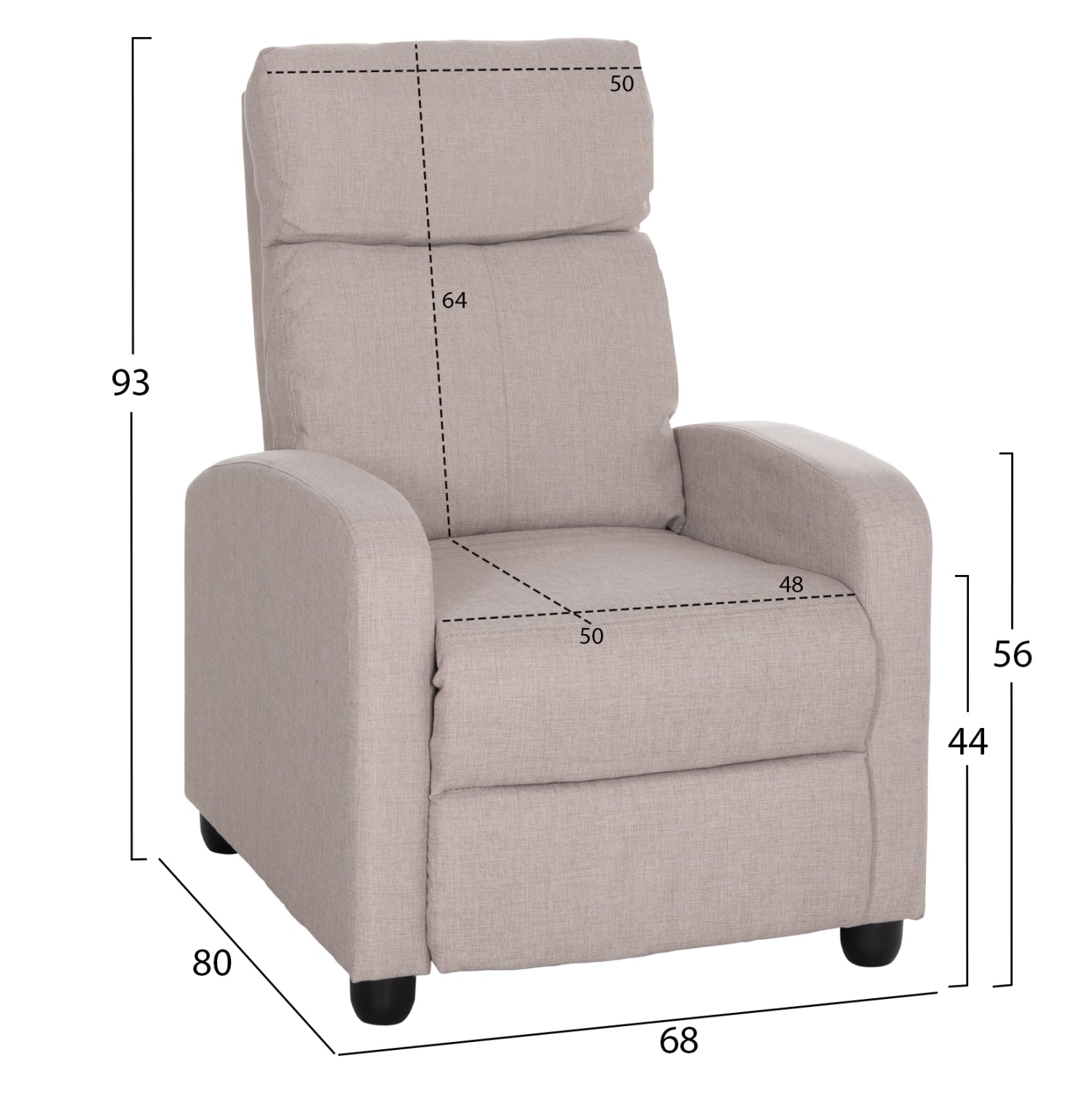 ΠΟΛΥΘΡΟΝΑ ΣΑΛΟΝΙΟΥ RELAX DROSEN HM3299.03 ΜΠΕΖ ΥΦΑΣΜΑ 68x80x93Υεκ - Pakobazaar