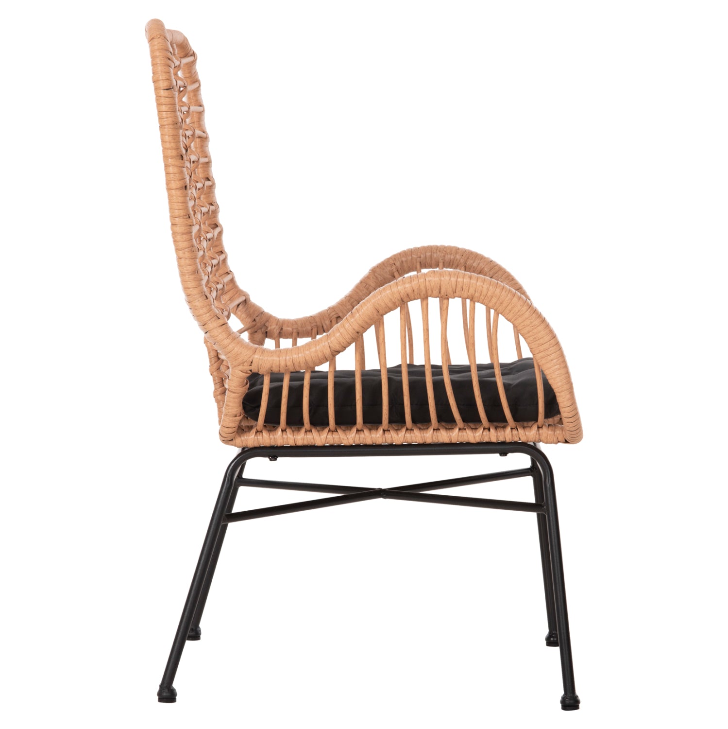 ΠΟΛΥΘΡΟΝΑ ΣΤΥΛ ΜΠΕΡΖΕΡΑΣ ALLEGRA HM5704.11 P.E.RATTAN ΜΠΕΖ-ΜΑΥΡΟ ΜΕΤΑΛΛΟ 66x59x90Υεκ. - Pakobazaar