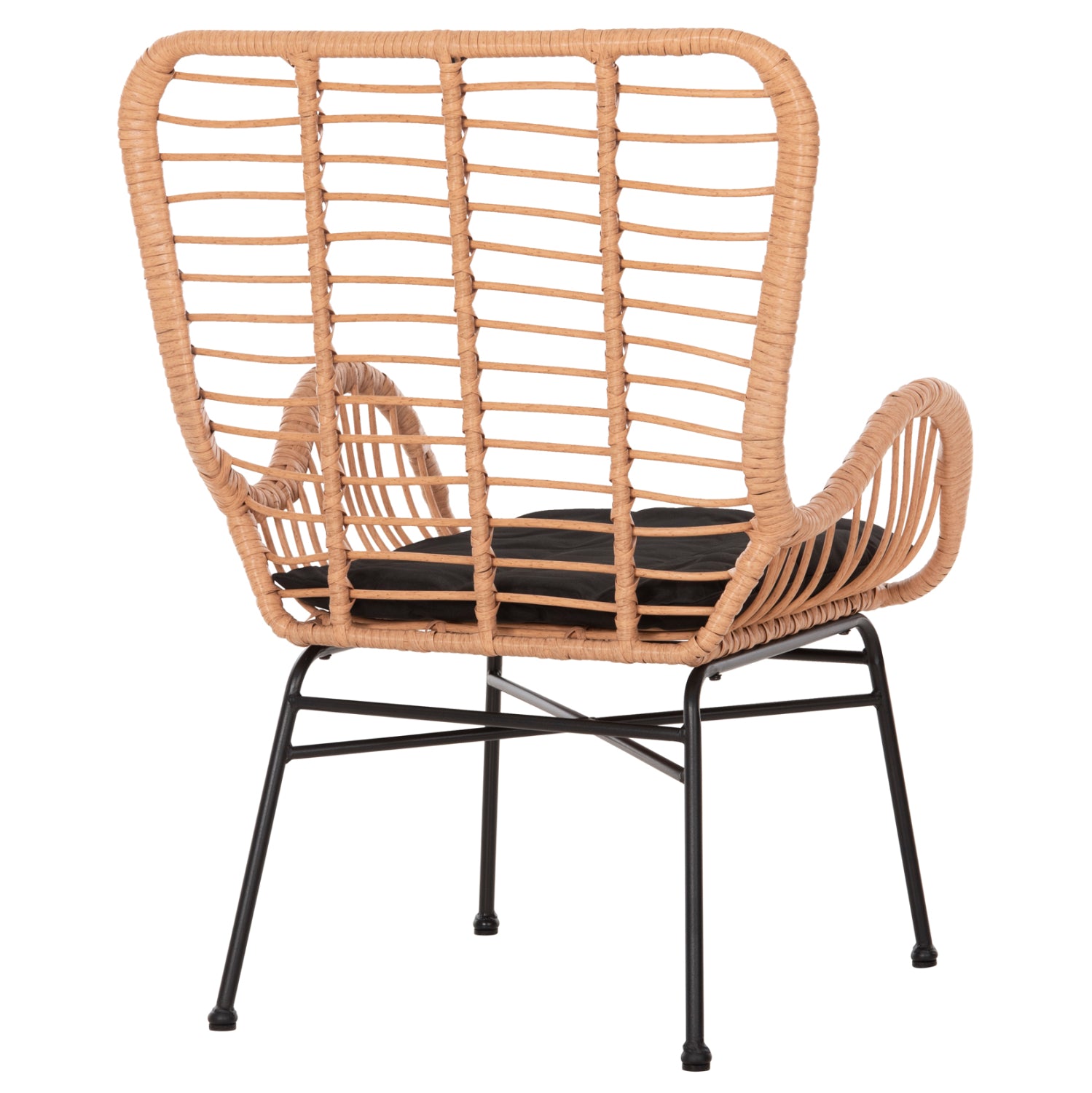 ΠΟΛΥΘΡΟΝΑ ΣΤΥΛ ΜΠΕΡΖΕΡΑΣ ALLEGRA HM5704.11 P.E.RATTAN ΜΠΕΖ-ΜΑΥΡΟ ΜΕΤΑΛΛΟ 66x59x90Υεκ. - Pakobazaar