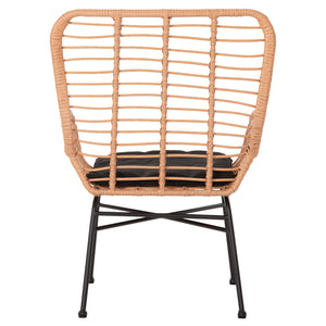 ΠΟΛΥΘΡΟΝΑ ΣΤΥΛ ΜΠΕΡΖΕΡΑΣ ALLEGRA HM5704.11 P.E.RATTAN ΜΠΕΖ-ΜΑΥΡΟ ΜΕΤΑΛΛΟ 66x59x90Υεκ. - Pakobazaar