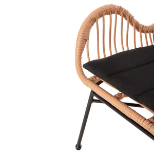 ΠΟΛΥΘΡΟΝΑ ΣΤΥΛ ΜΠΕΡΖΕΡΑΣ ALLEGRA HM5704.11 P.E.RATTAN ΜΠΕΖ-ΜΑΥΡΟ ΜΕΤΑΛΛΟ 66x59x90Υεκ. - Pakobazaar