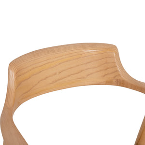 ΠΟΛΥΘΡΟΝΑ ΤΡΑΠΕΖΑΡΙΑΣ TARGA HM18336.11 RUBBERWOOD ΦΥΣΙΚΟ & PU ΕΚΡΟΥ 58x54x78Yεκ - Pakobazaar
