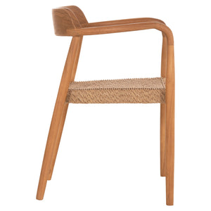 ΠΟΛΥΘΡΟΝΑ ΤΡΑΠΕΖΑΡΙΑΣ ROBBY HM18350 ΞΥΛΟ TEAK & ΣΧΟΙΝΙ VIRO ΦΥΣΙΚΟ 55x50x71Υεκ. - Pakobazaar