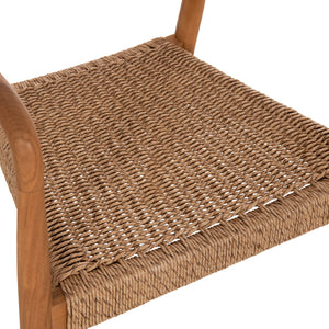 ΠΟΛΥΘΡΟΝΑ ΤΡΑΠΕΖΑΡΙΑΣ ROBBY HM18350 ΞΥΛΟ TEAK & ΣΧΟΙΝΙ VIRO ΦΥΣΙΚΟ 55x50x71Υεκ. - Pakobazaar