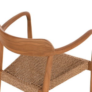 ΠΟΛΥΘΡΟΝΑ ΤΡΑΠΕΖΑΡΙΑΣ ROBBY HM18350 ΞΥΛΟ TEAK & ΣΧΟΙΝΙ VIRO ΦΥΣΙΚΟ 55x50x71Υεκ. - Pakobazaar