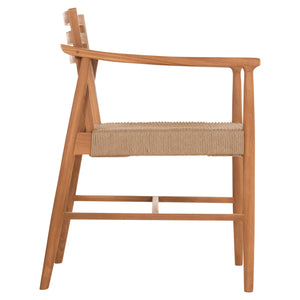 ΠΟΛΥΘΡΟΝΑ ΤΡΑΠΕΖΑΡΙΑΣ ROBIN HM18351 ΞΥΛΟ TEAK & ΣΧΟΙΝΙ VIRO ΦΥΣΙΚΟ 53,5x60x78Υεκ - Pakobazaar