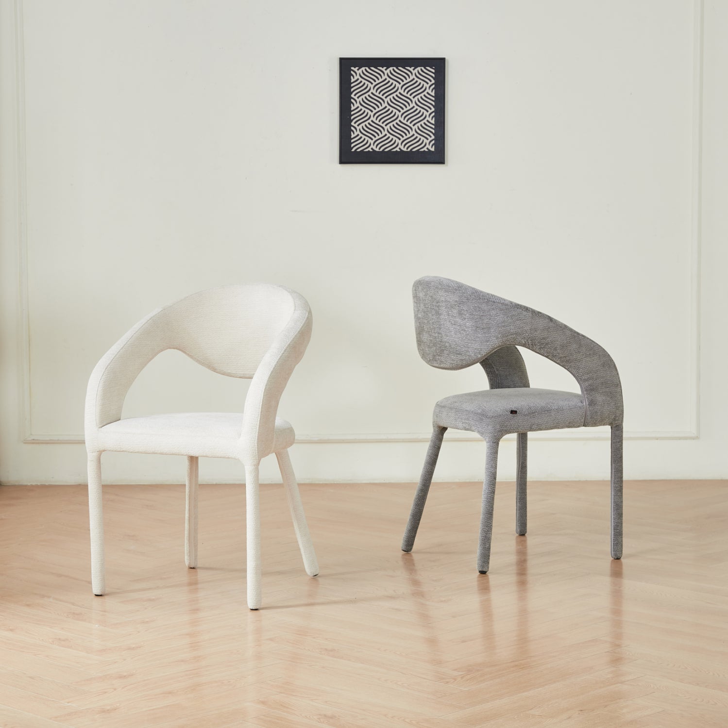 ΠΟΛΥΘΡΟΝΑ ΤΡΑΠΕΖΑΡΙΑΣ OFILIA HM18363.01 ΑΝΟΙΧΤΟ ΓΚΡΙ ΥΦΑΣΜΑ 58x54,5x85,5Υεκ - Pakobazaar