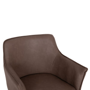 ΠΟΛΥΘΡΟΝΑ ΤΡΑΠΕΖΑΡΙΑΣ MELL HM18417.02 PU ΣΕ SMOKY ΚΑΦΕ--ΜΕΤΑΛ.ΠΟΔΙΑ 56x54x76Υεκ.