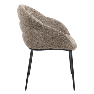 ΠΟΛΥΘΡΟΝΑ ΤΡΑΠΕΖΑΡΙΑΣ DRENNY HM18424.03 TAUPE ΥΦΑΣΜΑ-ΜΕΤΑΛ.ΜΑΥΡΑ ΠΟΔΙΑ 62x62x87Υεκ - Pakobazaar