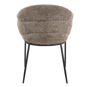 ΠΟΛΥΘΡΟΝΑ ΤΡΑΠΕΖΑΡΙΑΣ DRENNY HM18424.03 TAUPE ΥΦΑΣΜΑ-ΜΕΤΑΛ.ΜΑΥΡΑ ΠΟΔΙΑ 62x62x87Υεκ - Pakobazaar