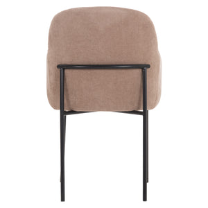 ΠΟΛΥΘΡΟΝΑ ΤΡΑΠΕΖΑΡΙΑΣ MANIDO HM18429.03 TAUPE ΥΦΑΣΜΑ-ΜΕΤΑΛ.ΜΑΥΡΑ ΠΟΔΙΑ 54x61x87Υεκ - Pakobazaar