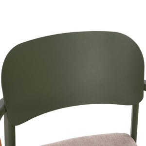 ΠΟΛΥΘΡΟΝΑ ΤΡΑΠΕΖΑΡΙΑΣ ELARA HM6414.06 ΠΡΑΣΙΝΟ ΑΛΟΥΜΙΝΙΟ-ΜΠΕΖ OLEFIN--TEAK 56x62x78Υεκ - Pakobazaar