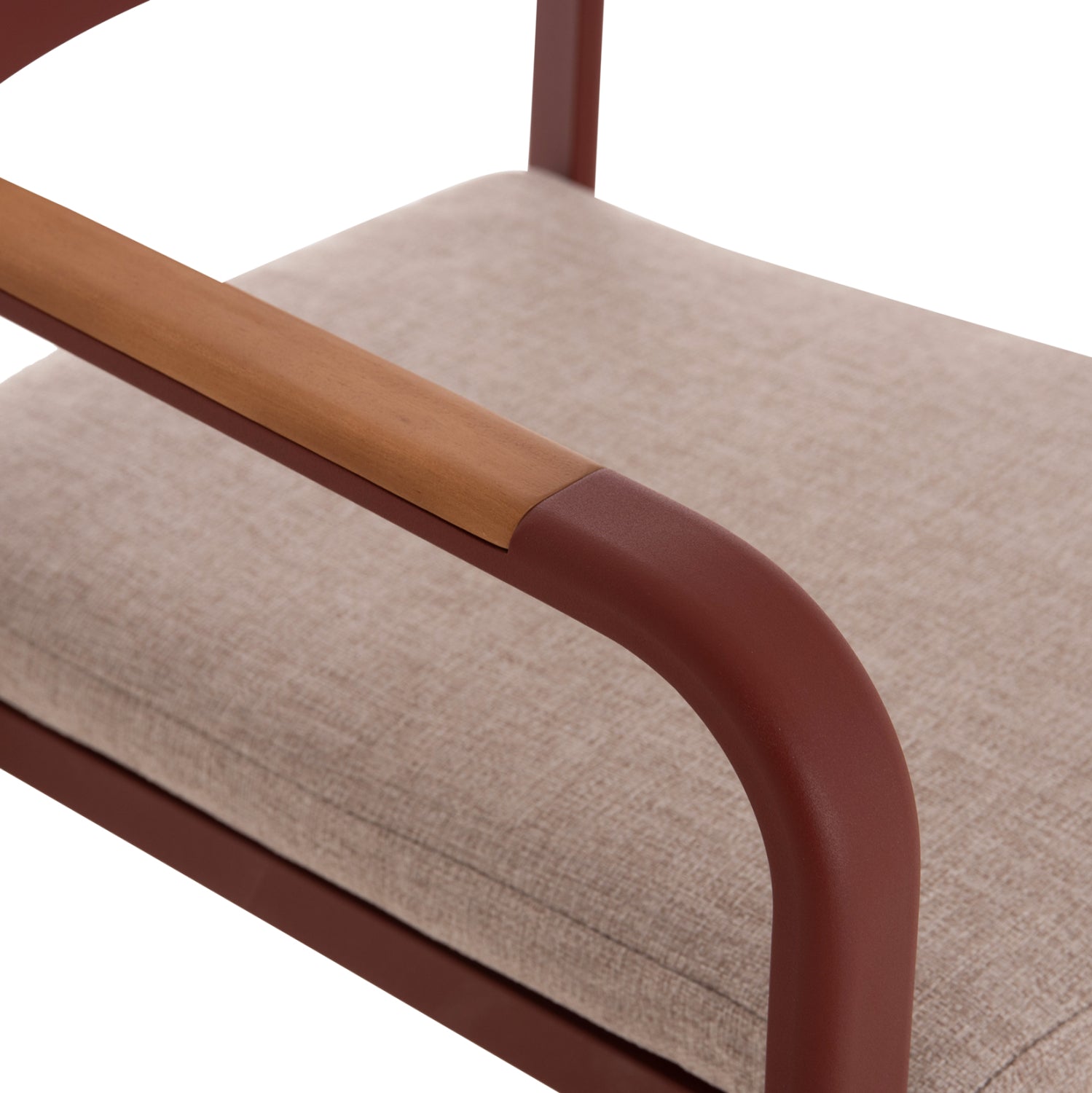 ΠΟΛΥΘΡΟΝΑ ΤΡΑΠΕΖΑΡΙΑΣ ELARA HM6414.07 ΚΕΡΑΜΙΔΙ ΑΛΟΥΜΙΝΙΟ-ΜΠΕΖ OLEFIN--TEAK 56x62x78Υεκ - Pakobazaar