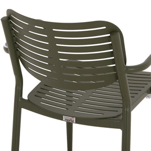 ΠΟΛΥΘΡΟΝΑ ΤΡΑΠΕΖΑΡΙΑΣ HILLIARD HM6644.07 ΑΛΟΥΜΙΝΙΟ ΣΕ OLIVE GREEN 58x52x78Υεκ - Pakobazaar