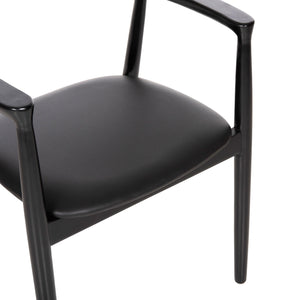 ΠΟΛΥΘΡΟΝΑ ΤΡΑΠΕΖΑΡΙΑΣ KINGSLEY HM9634.02 ΞΥΛΟ ΜΑΟΝΙ- ΜΑΥΡΟ VINYL 58x53x80Yεκ. - Pakobazaar