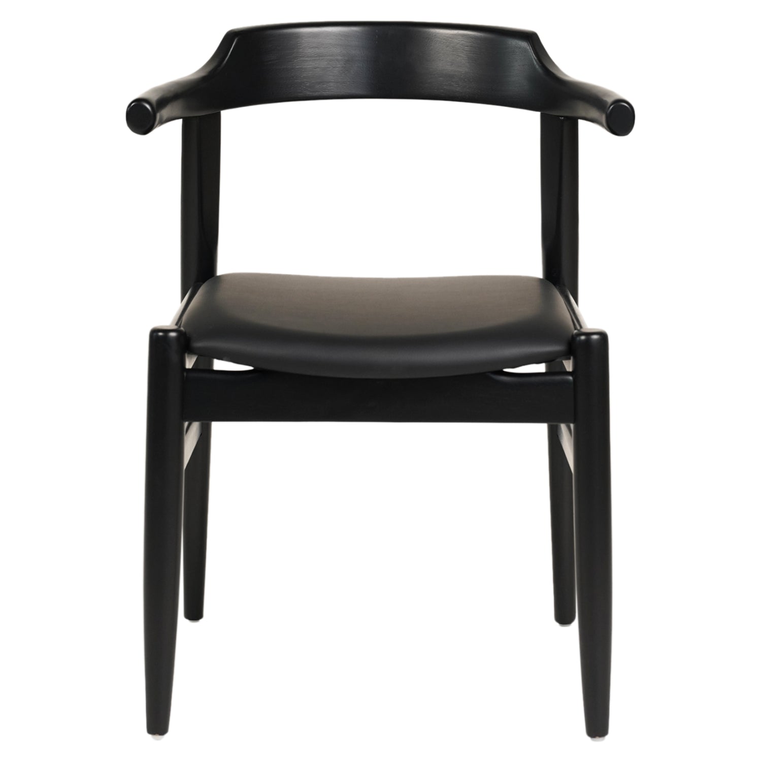 ΠΟΛΥΘΡΟΝΑ ΤΡΑΠΕΖΑΡΙΑΣ CERSEI HM9946.02 RUBBERWOOD & PU ΣΕ ΜΑΥΡΟ 57x54x74Υεκ - Pakobazaar