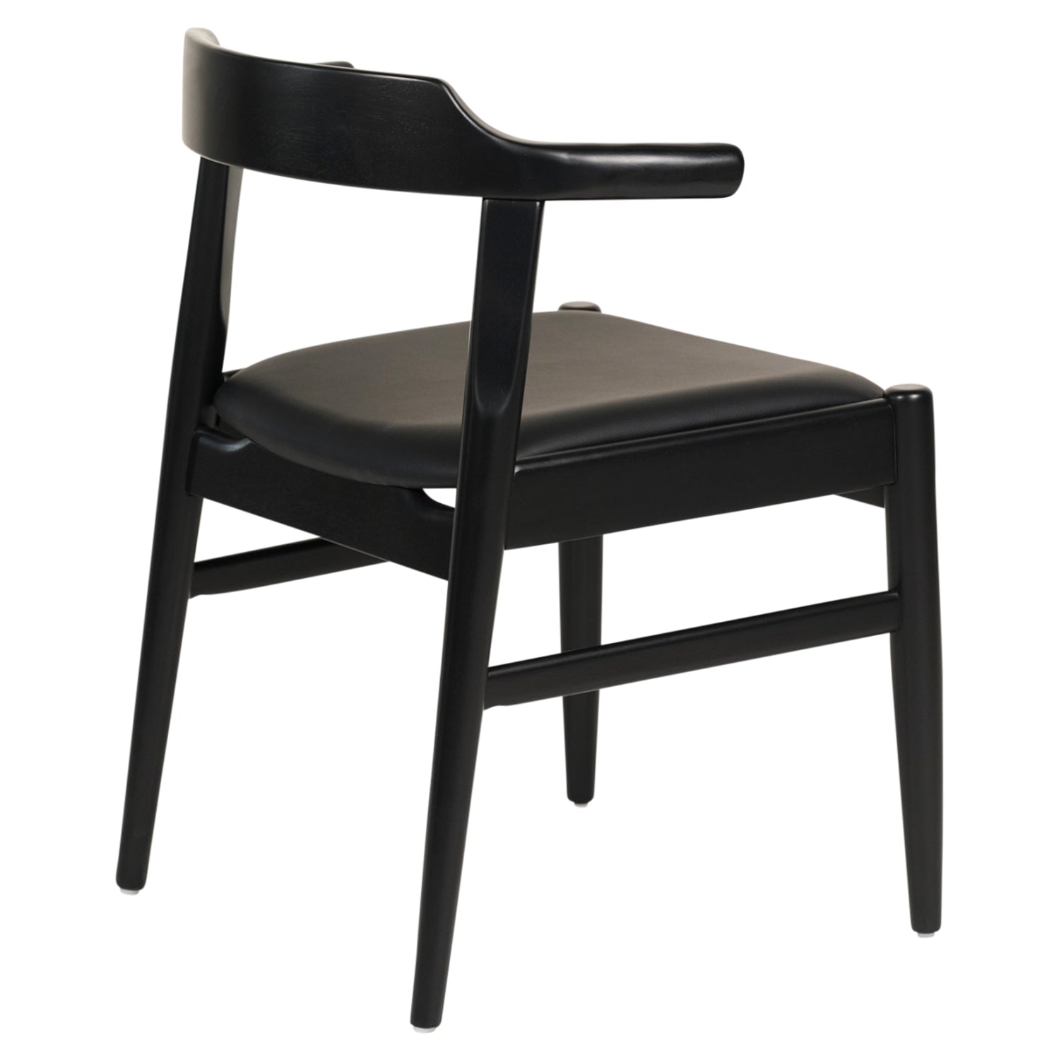 ΠΟΛΥΘΡΟΝΑ ΤΡΑΠΕΖΑΡΙΑΣ CERSEI HM9946.02 RUBBERWOOD & PU ΣΕ ΜΑΥΡΟ 57x54x74Υεκ - Pakobazaar