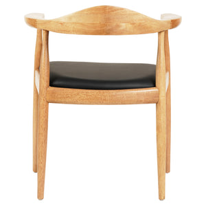 ΠΟΛΥΘΡΟΝΑ ΤΡΑΠΕΖΑΡΙΑΣ ADOR HM9948.01 RUBBERWOOD ΣΕ ΟΑΚ ΚΑΙ ΜΑΥΡΟ PU 62x54x76,5Υεκ - Pakobazaar