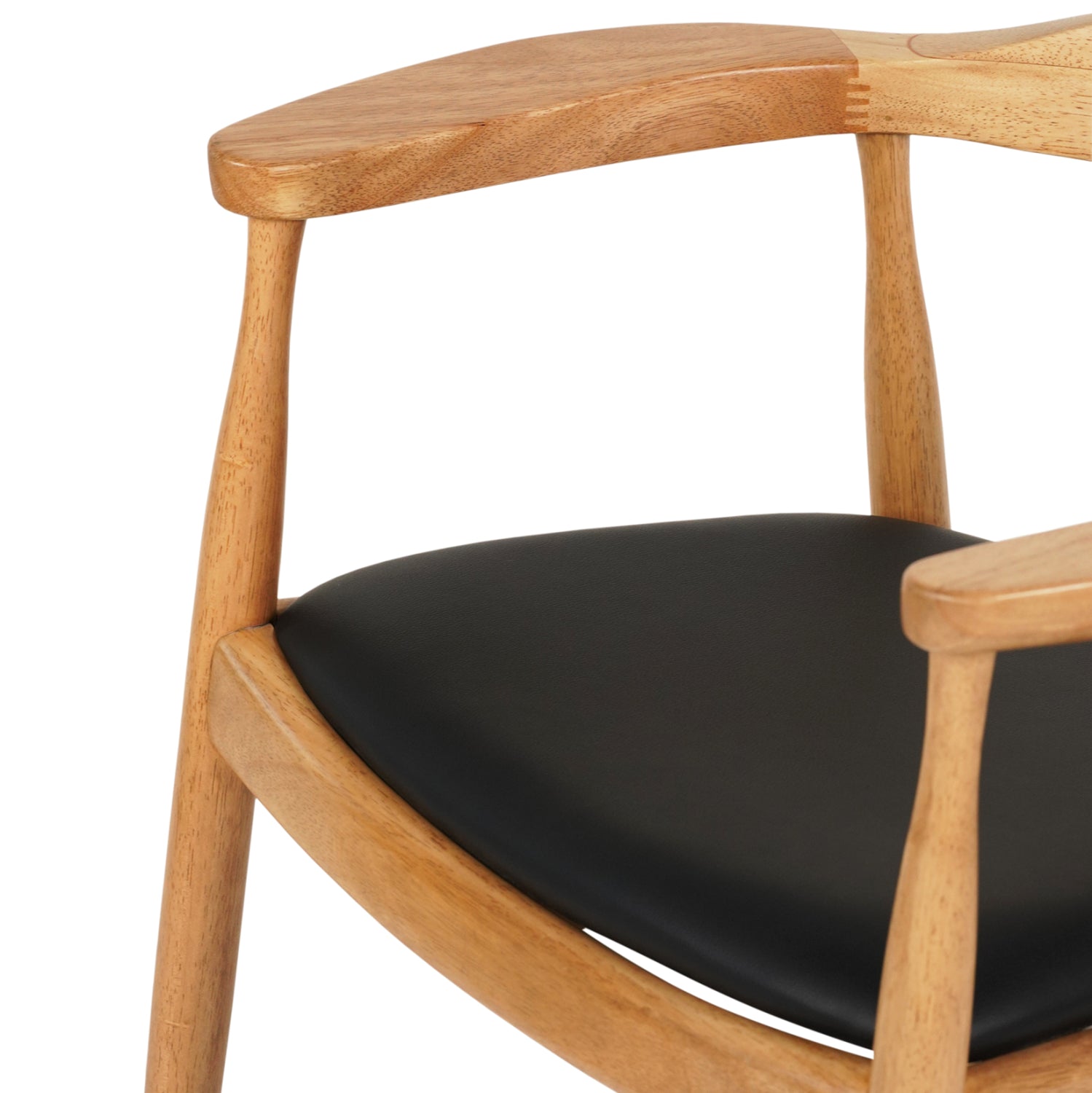 ΠΟΛΥΘΡΟΝΑ ΤΡΑΠΕΖΑΡΙΑΣ ADOR HM9948.01 RUBBERWOOD ΣΕ ΟΑΚ ΚΑΙ ΜΑΥΡΟ PU 62x54x76,5Υεκ - Pakobazaar