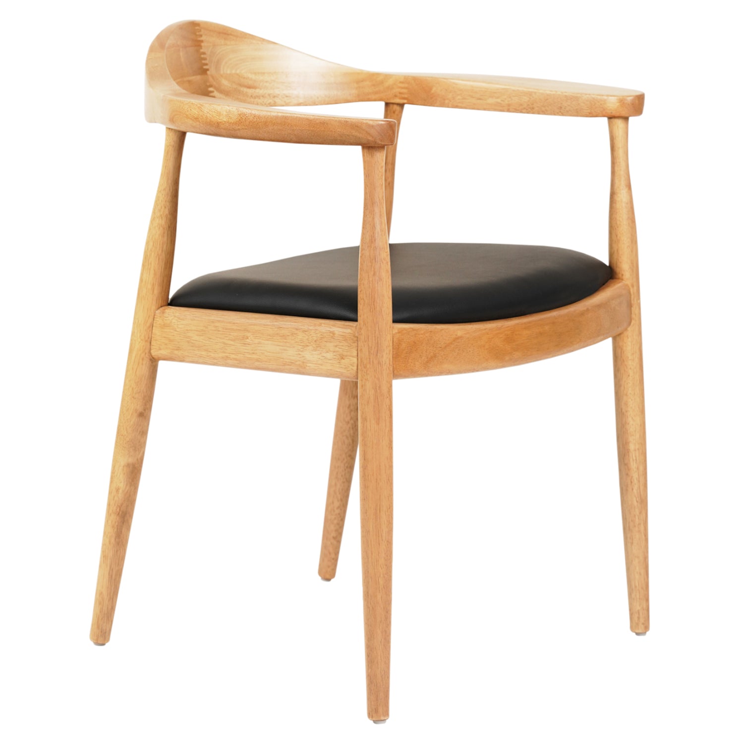 ΠΟΛΥΘΡΟΝΑ ΤΡΑΠΕΖΑΡΙΑΣ ADOR HM9948.01 RUBBERWOOD ΣΕ ΟΑΚ ΚΑΙ ΜΑΥΡΟ PU 62x54x76,5Υεκ - Pakobazaar